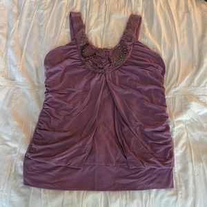Purple Torrid top with accent design in the front